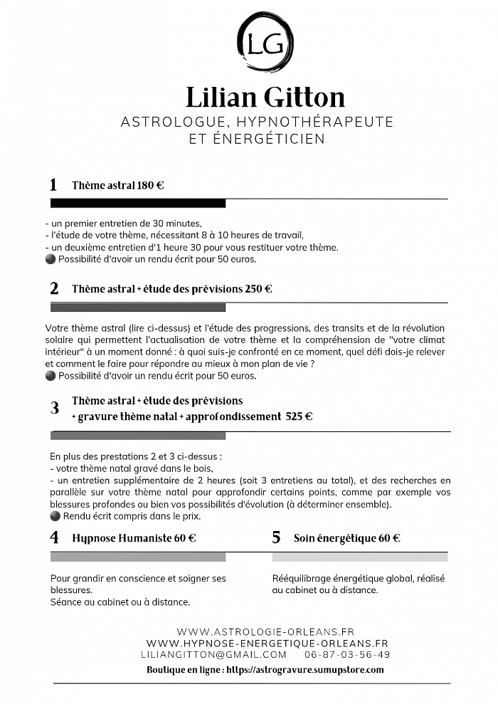 Les différentes prestations